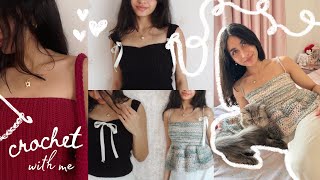 how i crocheted my dream tops ⋆ ｡⋆౨ৎ˚ [upl. by Naitirb]