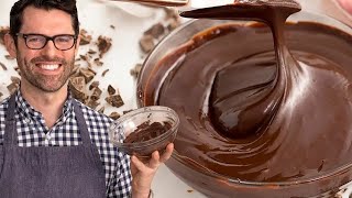 How to make chocolate ganache in 2 minutes🤩🤩 All tips and tricks Inspired by PreppyKitchen [upl. by Rowney]