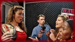 Ivory amp Jacqueline confront WWF Womens Champion Stephanie McMahon RAW IS WAR June 05 2000 [upl. by Korb]