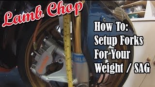 How To  Setup Motorcycle Suspension Fork Preload Adjustment  Sag [upl. by Dyke872]