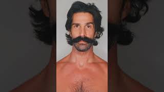 Beard to Mustache Shave Transformation beard mustache [upl. by Eramat]