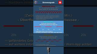 Bedeutung der Sirenensignale Schweiz in 1 Minute  Shorts Sirenentest [upl. by Nyladnar204]