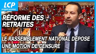 Réforme des retraites  le Rassemblement national dépose une motion de censure  15022023 [upl. by Francisco]