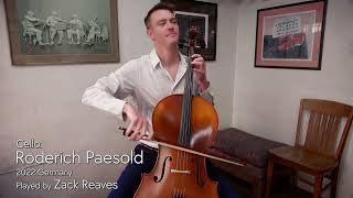 Roderich Paesold cello 2022 GERMANY  Zack Reaves  at the Metzler Violin Shop [upl. by Shell]