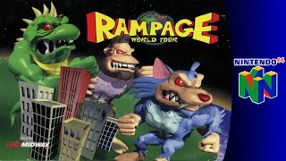 Nintendo 64 Longplay Rampage World Tour [upl. by Ydassac]