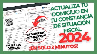 COMO hacer el CAMBIO de DOMICILIO FISCAL en el RFC en la pagina del SAT [upl. by Mcdonald]