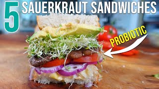 5  Probiotic SAUERKRAUT SANDWICH RECIPES  Insanely Delicious [upl. by Nila]