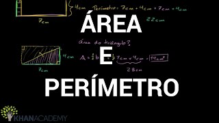 Video aula de Área e Perímetro  Geometria  Khan Academy [upl. by Anayi]