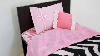 How to Make a Wooden 18 inch Doll Bed for about 1000  Plus Bunk Beds [upl. by Yarised]