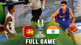 Sri Lanka v India  Full Basketball Game  FIBA U16 Asian Championship 2023 [upl. by Letnohc]