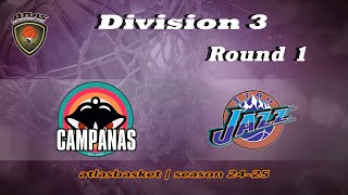 Atlasbasket  Div 3Round 1  CAMPANAS vs ITAH JAZZ [upl. by Ashwell382]