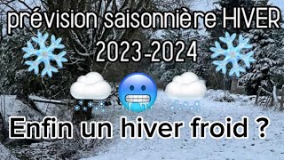 Le retour du FROID et la NEIGE  Prévisions saisonnière HIVER 20232024 [upl. by Earized]