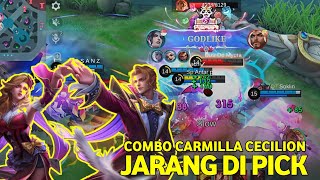 COMBO CECILION amp CARMILLA‼️ JARANG DI PICK ‼️ DEMAGE DERAS mobilelegends carmillamobilelegends [upl. by Tatiana425]