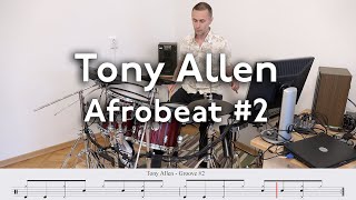 Tony Allen  Afrobeat Drums Groove 2 [upl. by Einalam]