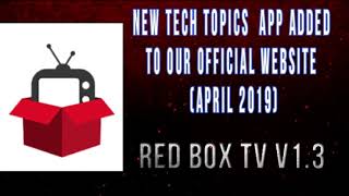 New Tech App Added  Red Box TV v13  AF  Android App April 2019 [upl. by Germana552]