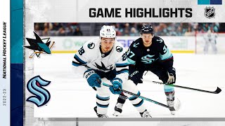 Sharks  Kraken 1123  NHL Highlights 2022 [upl. by Ardua]