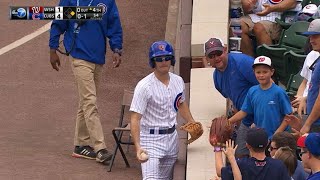 WSHCHC Ballboy makes nice catch hands ball to fan [upl. by Radferd]