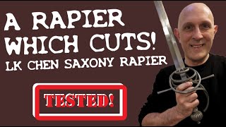 A Military Rapier REVIEWED amp TESTED LK Chen Saxony German Rapier [upl. by Abdul798]