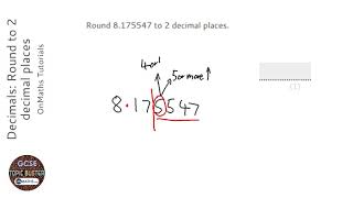 Decimals Round to 2 decimal places Grade 2  OnMaths GCSE Maths Revision [upl. by Iren]