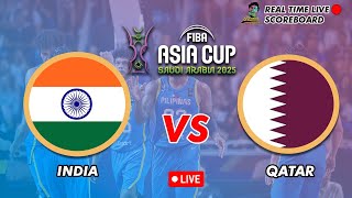 🔴LIVE INDIA VS QATAR FIBA ASIA CUP 2025 QUALIFIERS 11222024 [upl. by Nylecsoj]