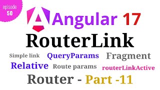 Angular 17  Episode  50  RouterLink  Page Navigation  Angular Router  Part11  Hindi [upl. by Uaerraj]