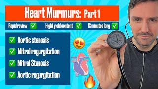 Heart murmurs for beginners 🔥 🔥 🔥 Part 1Aortic amp Mitral stenosis Aortic amp mitral regurgitation [upl. by Izaak]