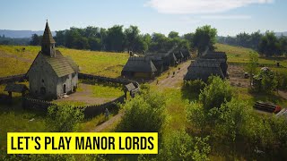 Kirche Marktplatz Ackerbau Viehhandel  Lets Play MANOR LORDS 002 [upl. by Aitenev]