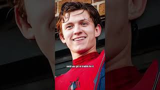 What Did Tom Holland Steal from the Settomholland hollywood spiderman Marvel SpiderMan4 [upl. by Kcirdahs633]