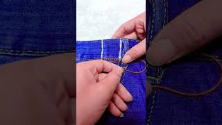 Fitting jeans with a needleshortvideo [upl. by Carlick937]