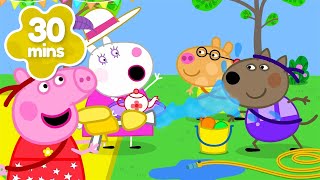 Splash Battle at the Tea Party 💦  Peppa Pig Tales Full Episode [upl. by Ulrika]