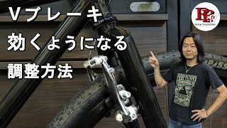 Vブレーキを効くようにする調整方法 ブレーキの基本原理とリムブレーキの調整法（Vブレーキ編） [upl. by Binky]