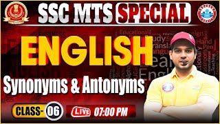 SSC MTS English Classes 2024  Synonyms and Antonyms in English SSC MTS  MTS English By Sanjeev Sir [upl. by Collbaith]