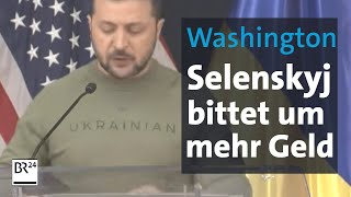 Schwieriger Besuch in Washington Selenskyj bittet um mehr Geld  BR24 [upl. by Seale]