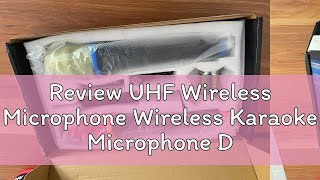 Review UHF Wireless Microphone Wireless Karaoke Microphone Dynamic Mikrofon Tanpa Wayar Wireless Mi [upl. by Einomrah]