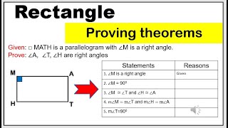 Tagalog Proving theorems rectangle grade9 math9 rectangle provingtheorem proving [upl. by Llewoh]