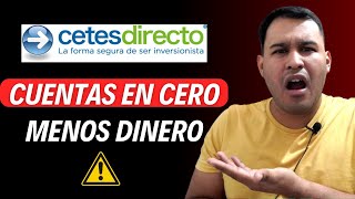 Qué está pasando con Cetes Directo📢 ¿cuentas en cero ¿menos dinero 221223 [upl. by Nesto]