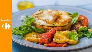 Tourelles de légumes burger végétarien et halloumi [upl. by Allene]