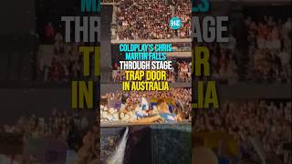 On Cam Coldplays Chris Martin Falls Through Stage Trap Door During Melbourne Concert [upl. by Oesile]