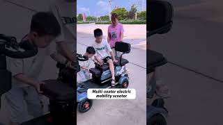 Multiseater electric wheelchair mobilityscooter scooter parents elderly mobility travel [upl. by Dyal627]