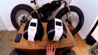 45NRTH Studded Dillinger 5 Inch Fat Bike Tires Surly Moonlander Fat Bike [upl. by Ynhoj261]