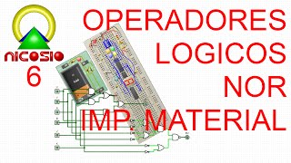 Circuitos digitales 6 Operadores lógicos NOR e Implicación material [upl. by Eaton]