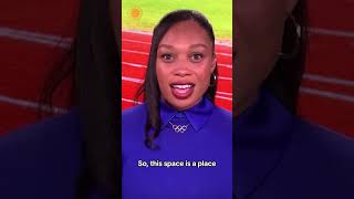 Allyson Felix shares what inspired her to start a nursery in the Olympic Village shorts [upl. by Mirella]