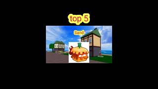 Blox fruit top 5 best fruit for grinding and pvp [upl. by Ayidan]