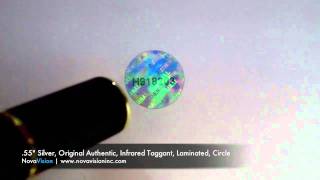 Hologram Sticker  55quot Silver Original Authentic Infrared Taggant Laminated Circle [upl. by Frolick]