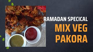 Mix vegetable pakora  pyaz pakora recipe  Ramadan special [upl. by Coleman]