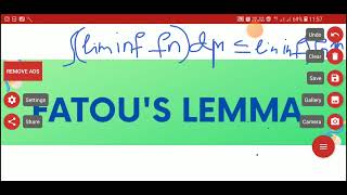 Fatous LemmaS2 MScReal Analysis [upl. by Jem101]