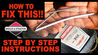 How to fix bent pushrods in a riding lawn mower Briggs and Stratton twin 24hp engine [upl. by Bang233]