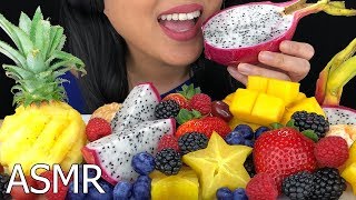 ASMR EXOTIC FRUIT PLATTER MIX Crunchy amp Soft Eating Sounds  No Talking  ASMR Phan [upl. by Eimme455]