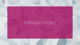 Melissa Rosa  appearance [upl. by Lehet365]