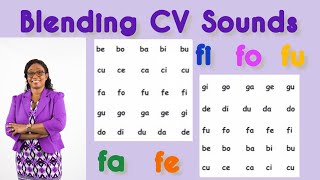 Blending Two Letters Level 1C  Consonant and Vowel  Short sound vowels  Phonics Instruction [upl. by Oivatco415]